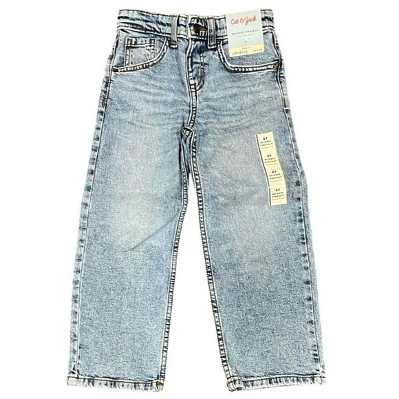 Relaxed Boys Straight Fit Jeans Size 4T - Picture 1 of 3